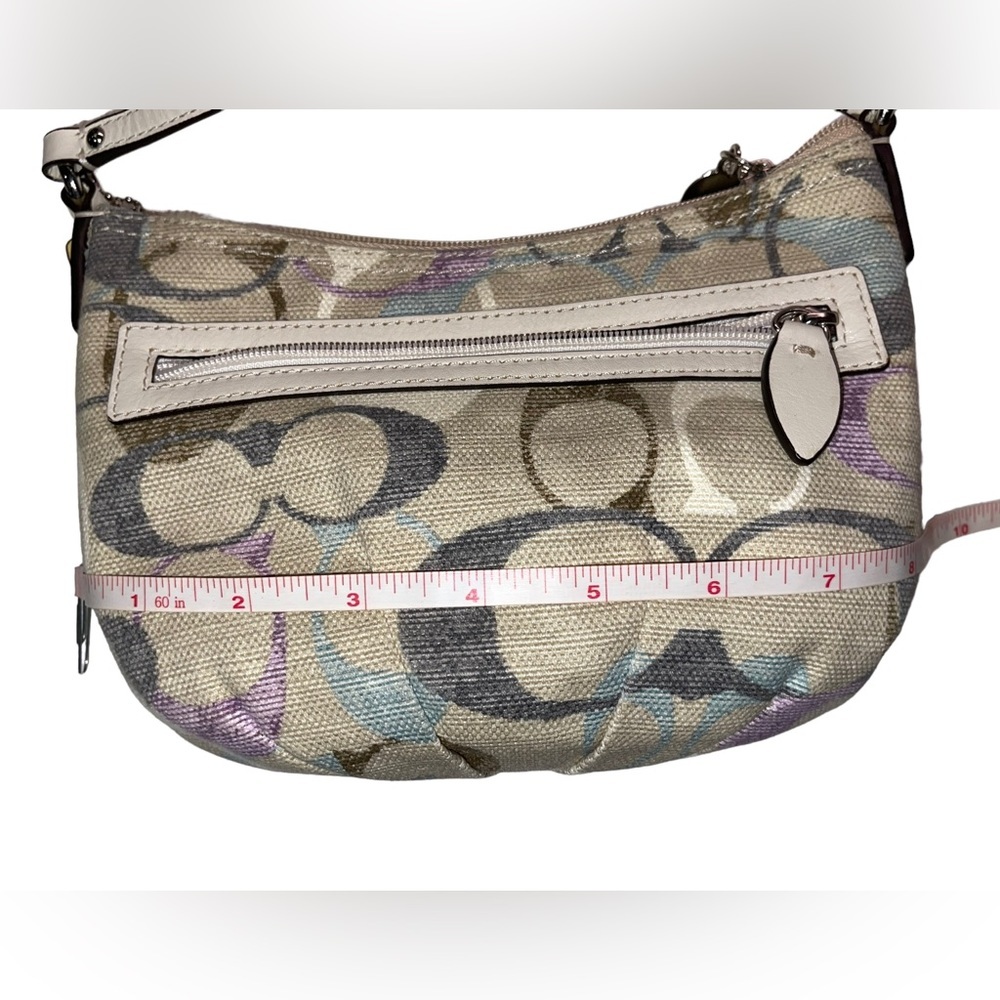 Coach - fabric crossbody bag - tan with C monogram. - Picture 7 of 11